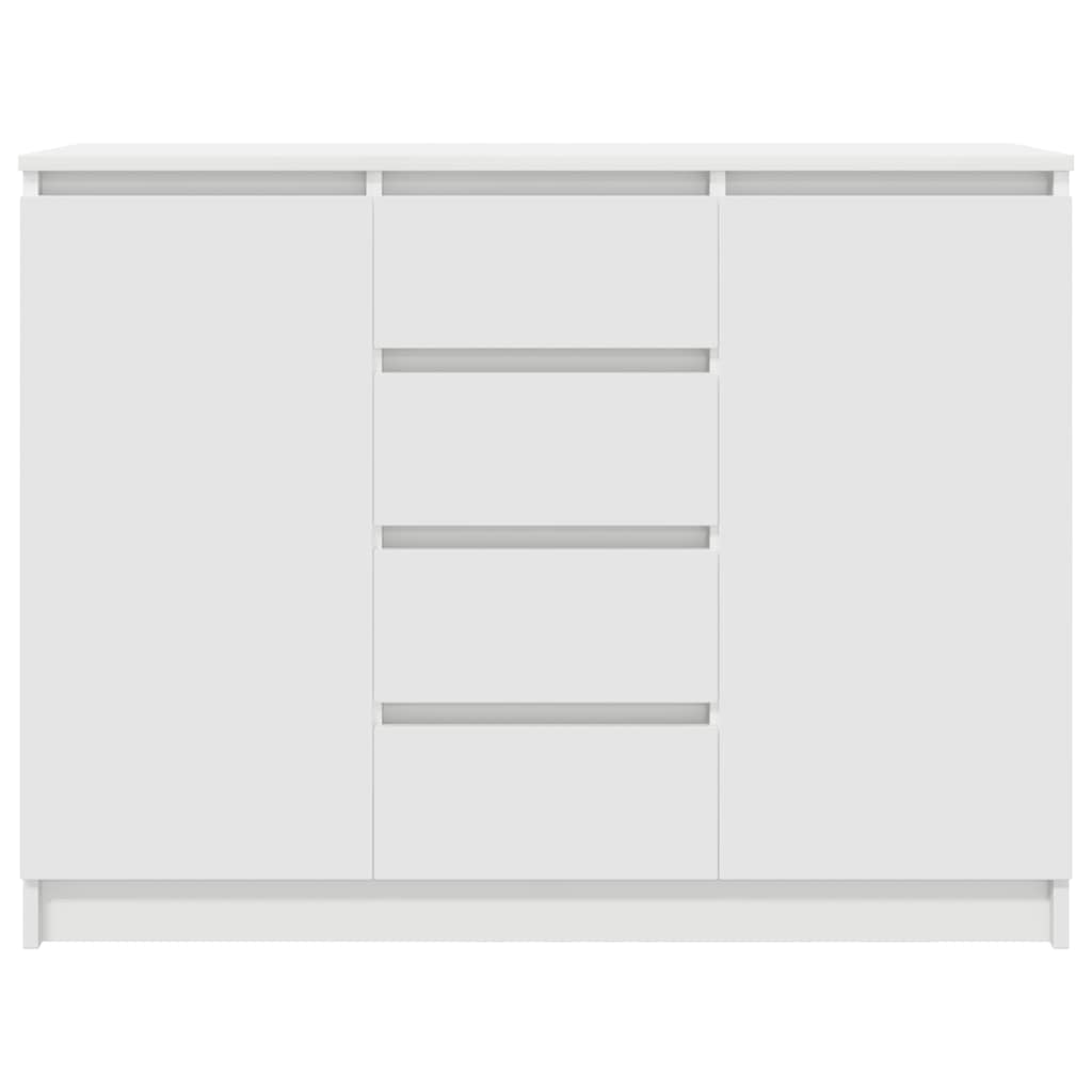 Sideboard mit Schubladen Weiß 100,5x35x76 cm Holzwerkstoff