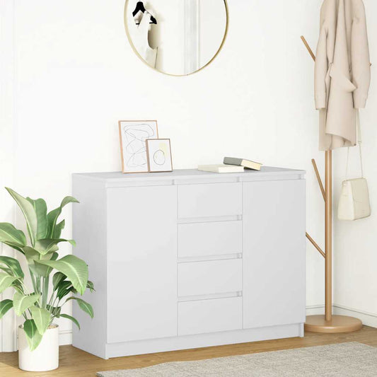 Sideboard mit Schubladen Weiß 100,5x35x76 cm Holzwerkstoff