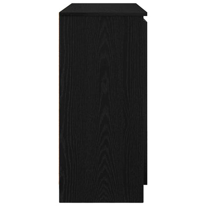 Sideboard mit Schubladen Schwarz Eichen-Optik 100,5x35x76 cm