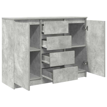 Sideboard mit Schubladen Betongrau 100,5x35x76 cm Holzwerkstoff