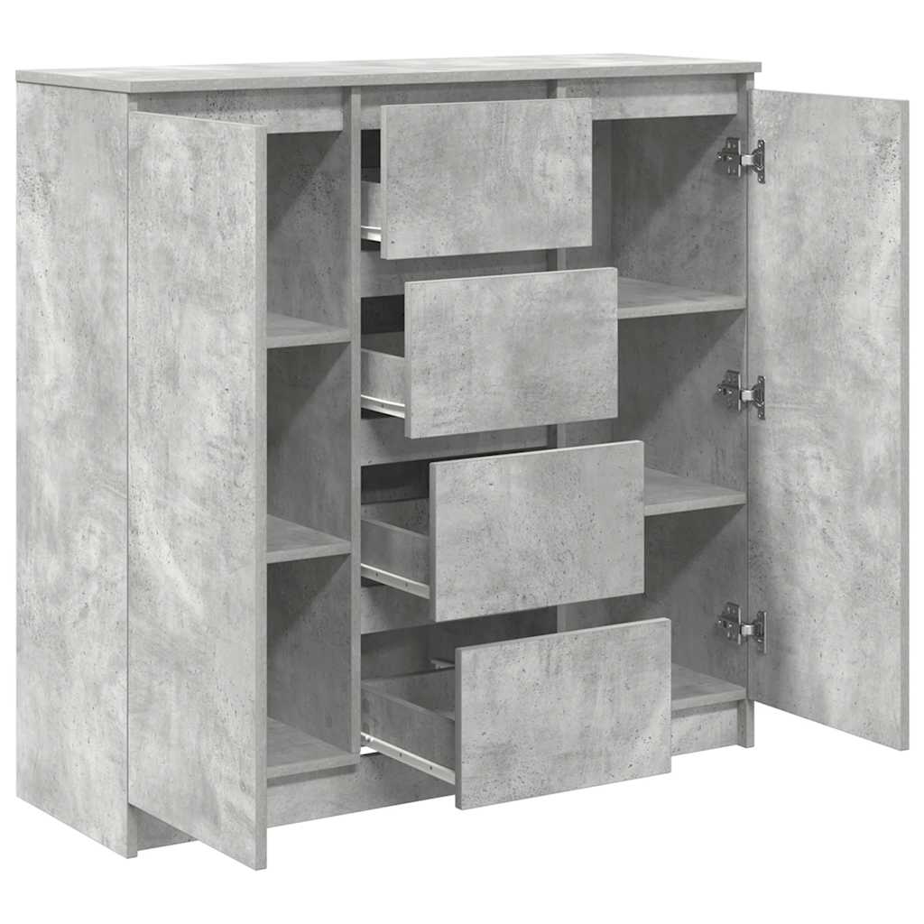 Sideboard mit Schubladen Betongrau 100,5x35x98,5 cm