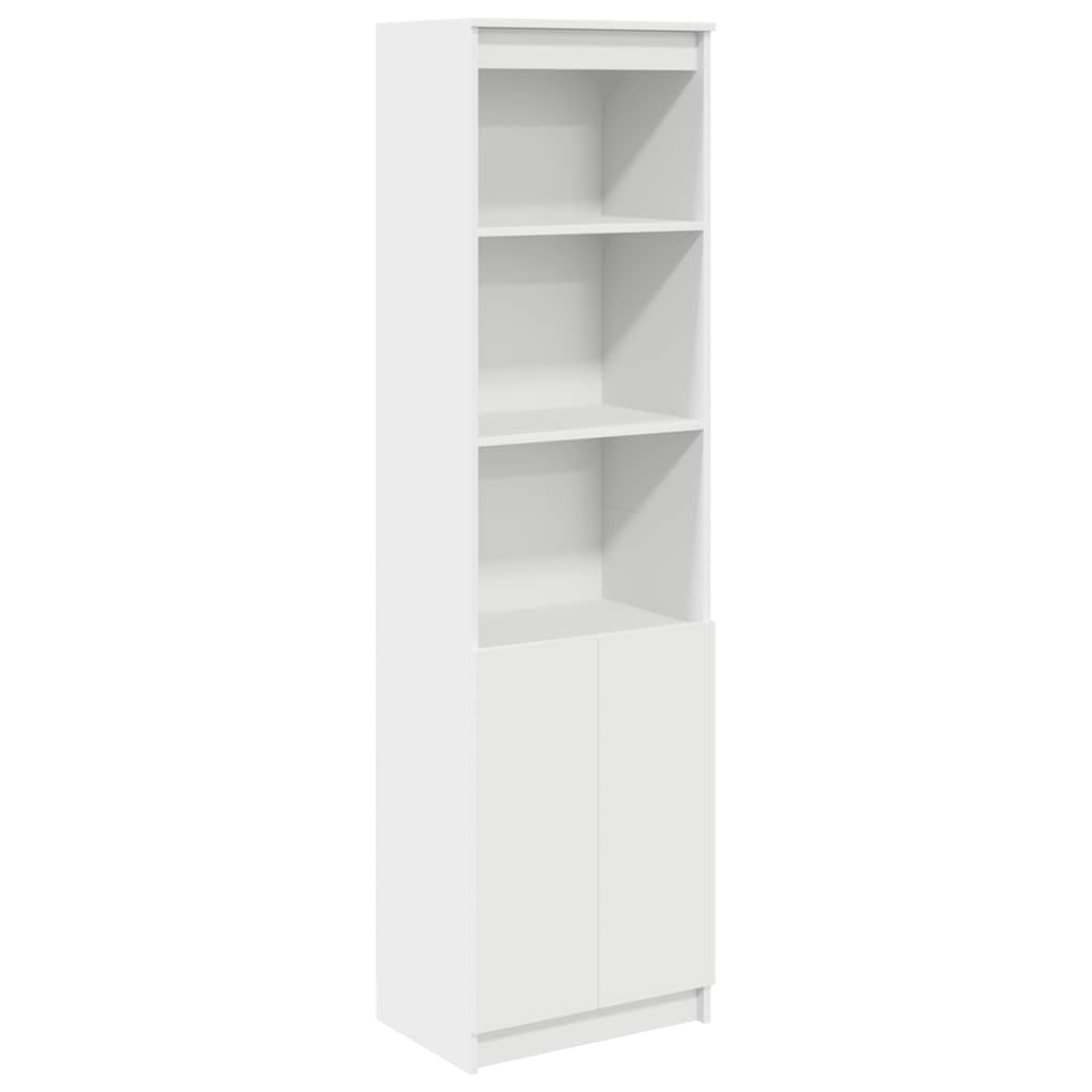 Highboard Hvid 50x35x180 cm Træmateriale