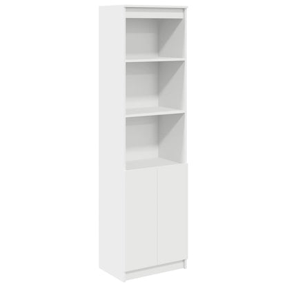 Highboard Hvid 50x35x180 cm Træmateriale