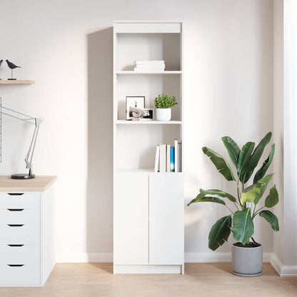 Highboard Hvid 50x35x180 cm Træmateriale