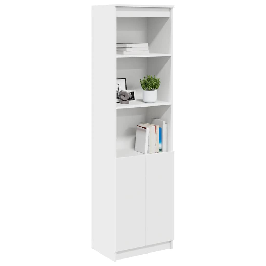 Highboard Hvid 50x35x180 cm Træmateriale