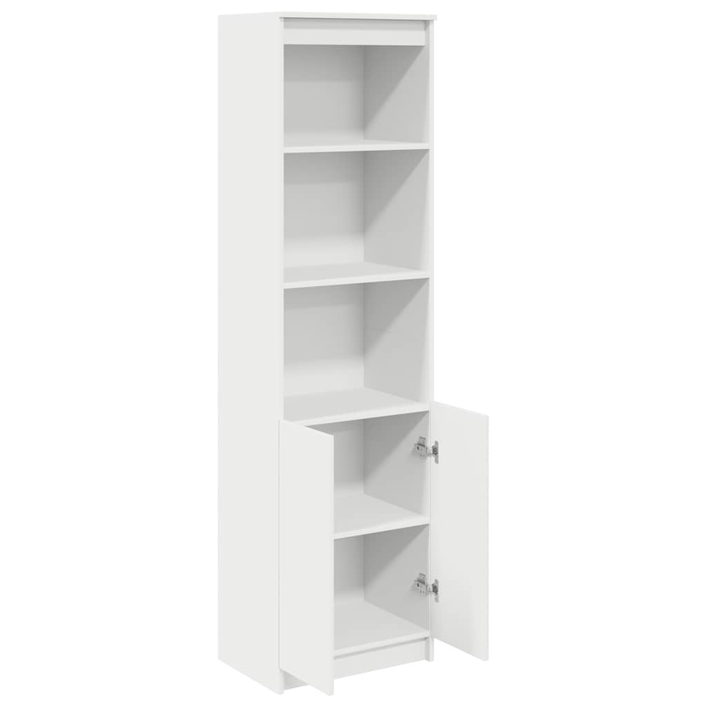 Highboard Hvid 50x35x180 cm Træmateriale