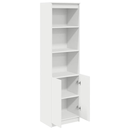 Highboard Hvid 50x35x180 cm Træmateriale