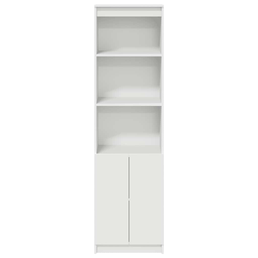 Highboard Hvid 50x35x180 cm Træmateriale