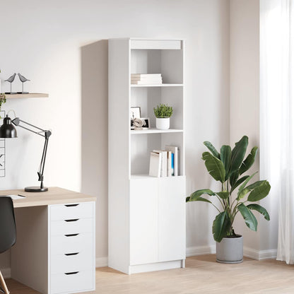 Highboard Hvid 50x35x180 cm Træmateriale