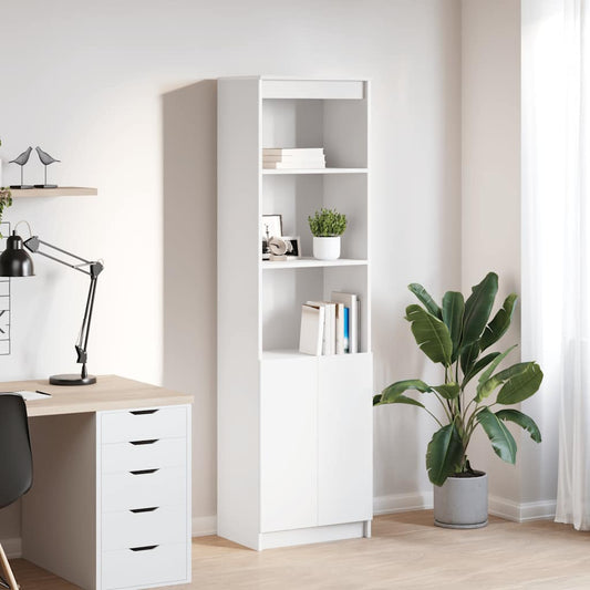 Highboard Hvid 50x35x180 cm Træmateriale