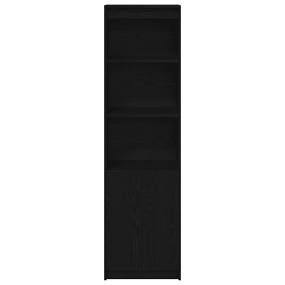 Highboard Schwarz Eichen-Optik 50x35x180 cm Holzwerkstoff