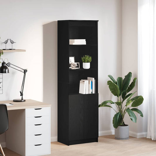 Highboard Sort Eg Look 50x35x180 cm Træmateriale