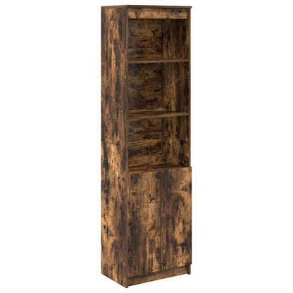 Highboard Räuchereiche 50x35x180 cm Holzwerkstoff