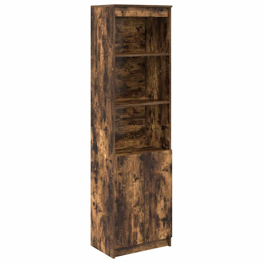 Highboard Räuchereiche 50x35x180 cm Holzwerkstoff