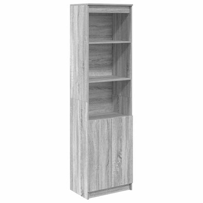 Highboard Grå Sonoma 50x35x180 cm Træmateriale
