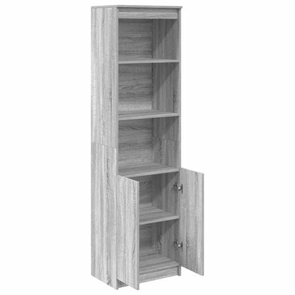 Highboard Grå Sonoma 50x35x180 cm Træmateriale