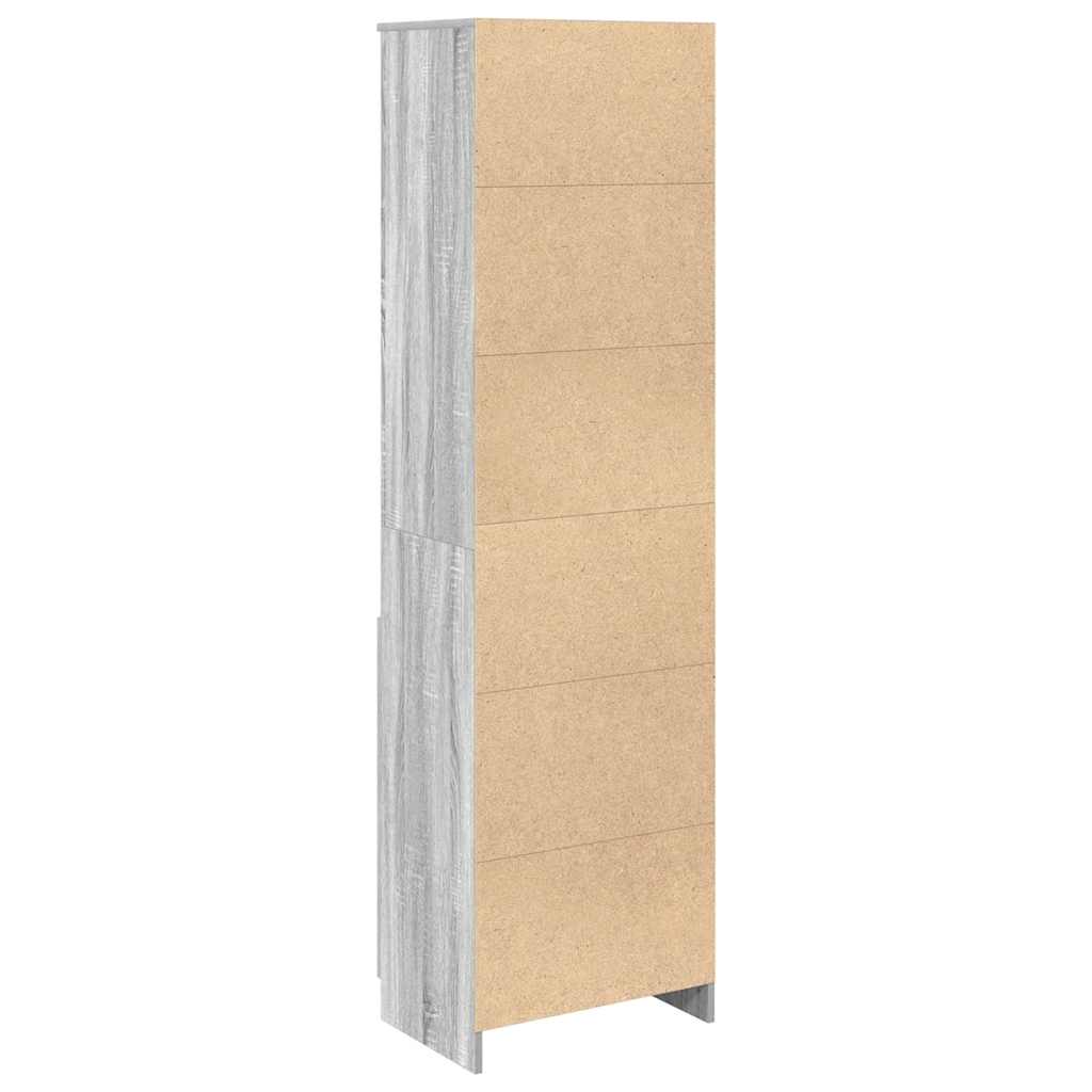 Highboard Grå Sonoma 50x35x180 cm Træmateriale