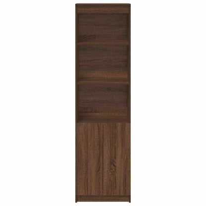 Highboard Braun Eichen-Optik 50x35x180 cm Holzwerkstoff