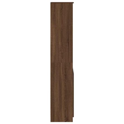 Highboard Braun Eichen-Optik 50x35x180 cm Holzwerkstoff