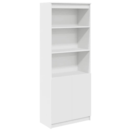 Highboard Weiß 70x35x180 cm Holzwerkstoff
