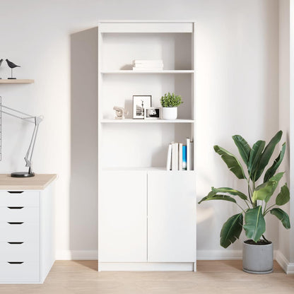 Highboard Hvid 70x35x180 cm Træmateriale