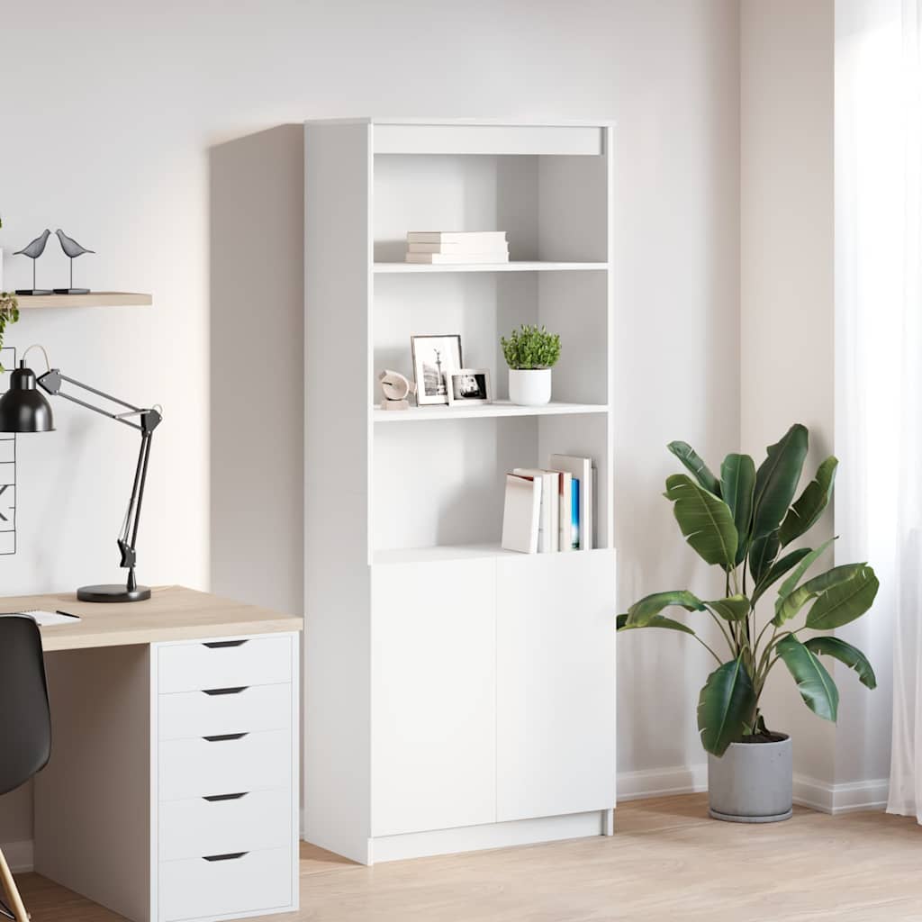 Highboard Hvid 70x35x180 cm Træmateriale