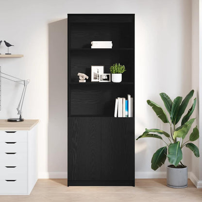 Highboard Black Oak Look 70x35x180 cm Træmateriale