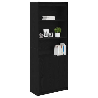 Highboard Black Oak Look 70x35x180 cm Træmateriale