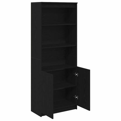 Highboard Black Oak Look 70x35x180 cm Træmateriale