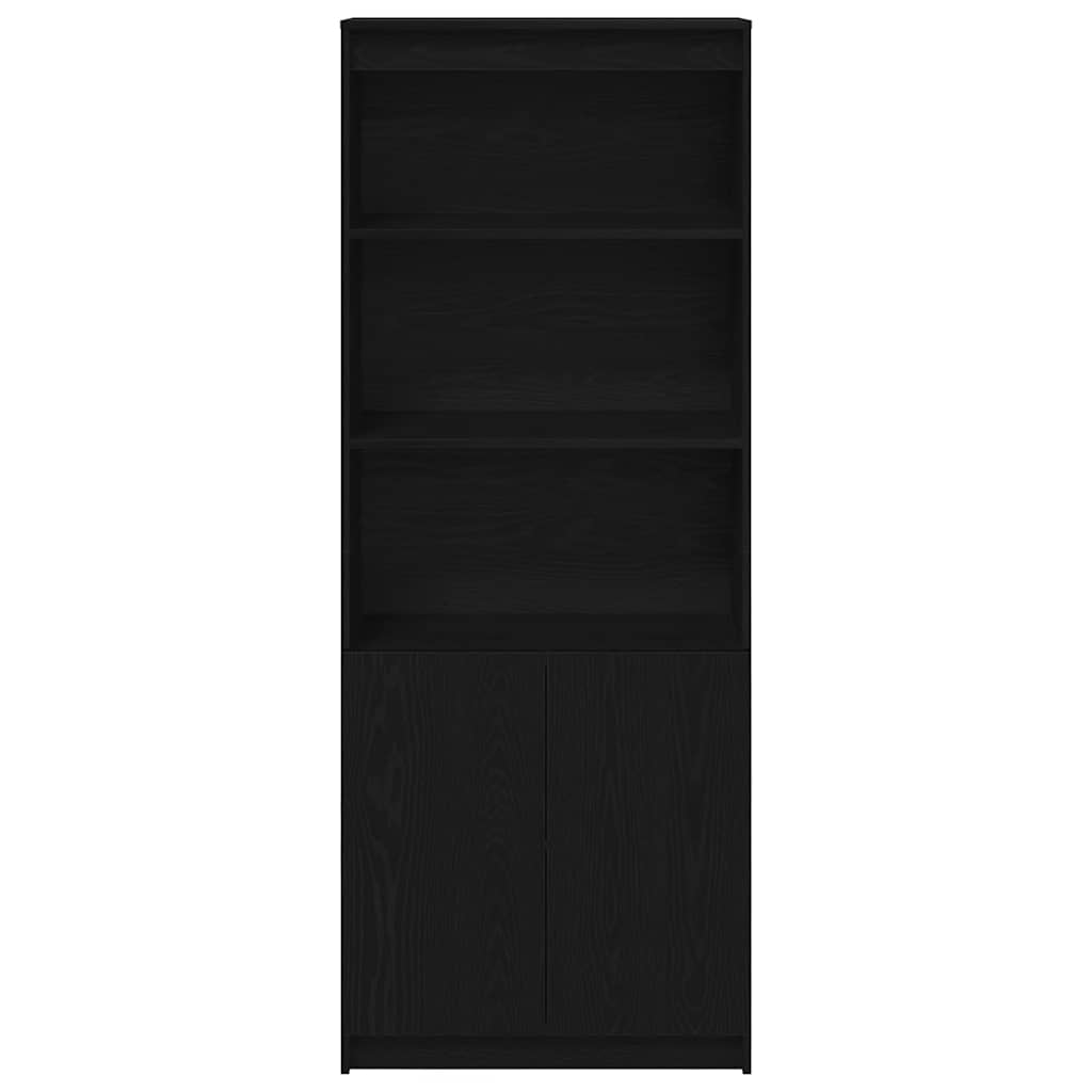 Highboard Black Oak Look 70x35x180 cm Træmateriale