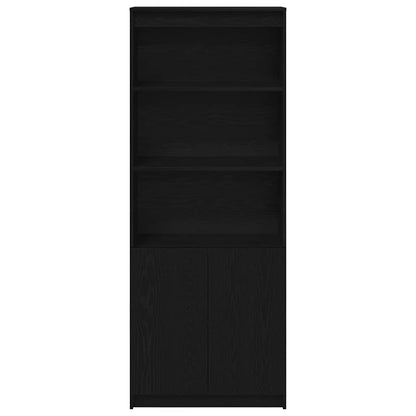 Highboard Black Oak Look 70x35x180 cm Træmateriale
