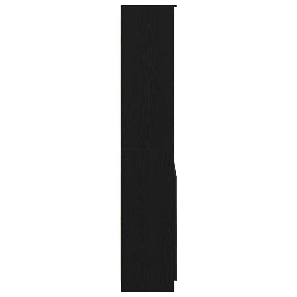 Highboard Black Oak Look 70x35x180 cm Træmateriale
