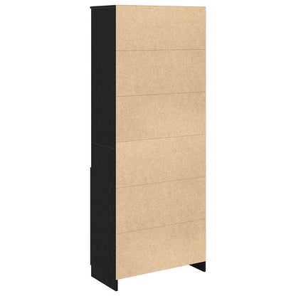Highboard Black Oak Look 70x35x180 cm Træmateriale