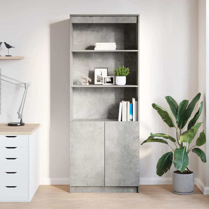 Highboard Betongrau 70x35x180 cm Holzwerkstoff