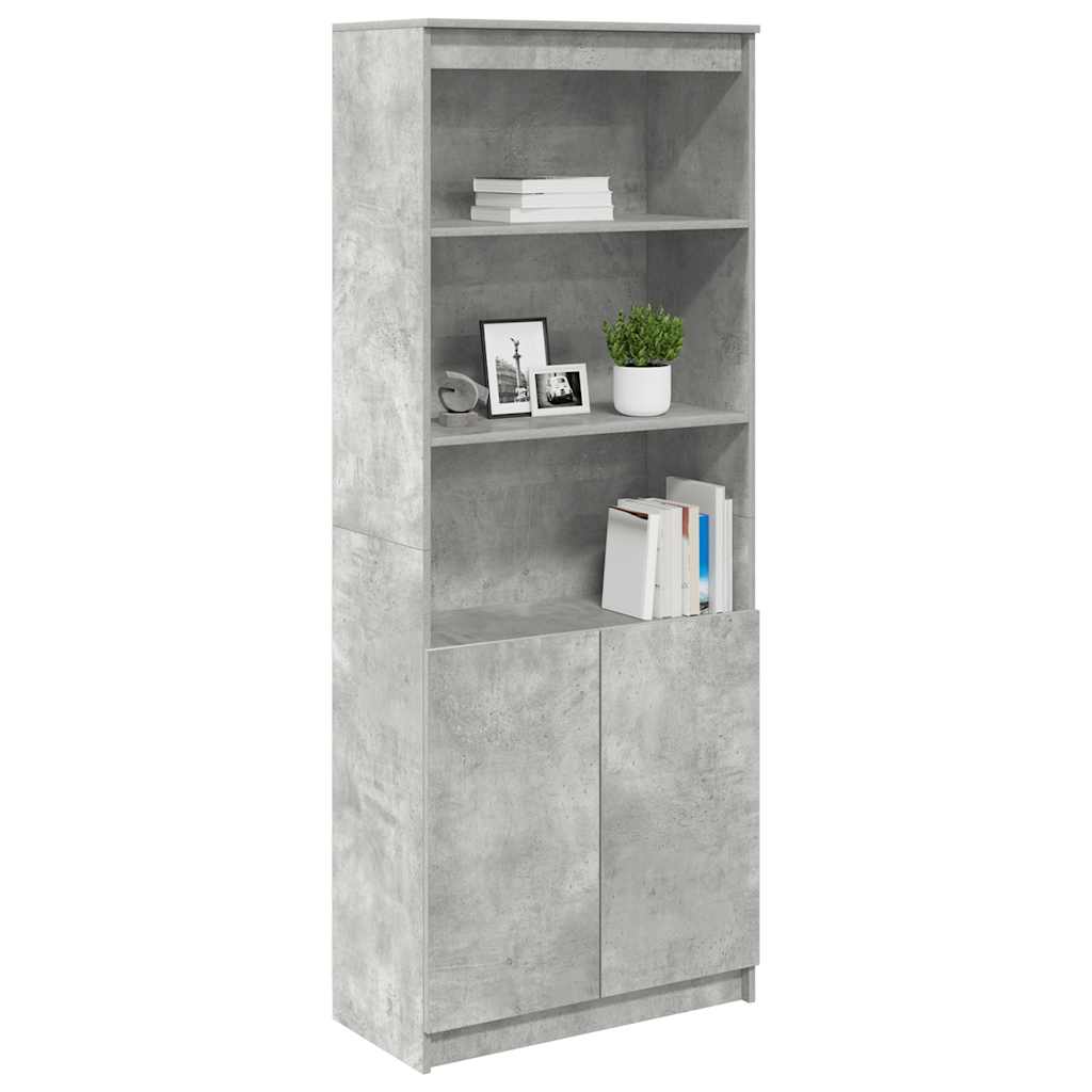 Highboard Betongrau 70x35x180 cm Holzwerkstoff