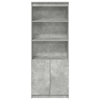 Highboard Betongrau 70x35x180 cm Holzwerkstoff