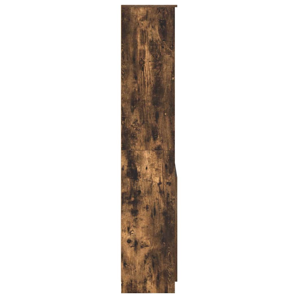 Highboard røget eg 70x35x180 cm træmateriale