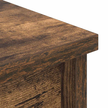 Highboard røget eg 70x35x180 cm træmateriale