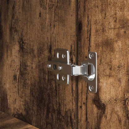 Highboard røget eg 70x35x180 cm træmateriale