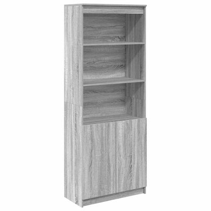 Highboard Grå Sonoma 70x35x180 cm Træmateriale