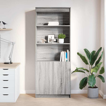 Highboard Grå Sonoma 70x35x180 cm Træmateriale