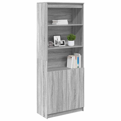 Highboard Grå Sonoma 70x35x180 cm Træmateriale