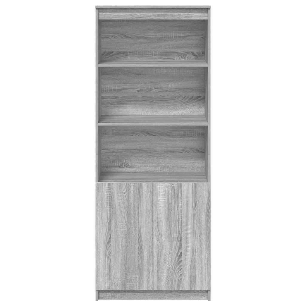 Highboard Grå Sonoma 70x35x180 cm Træmateriale