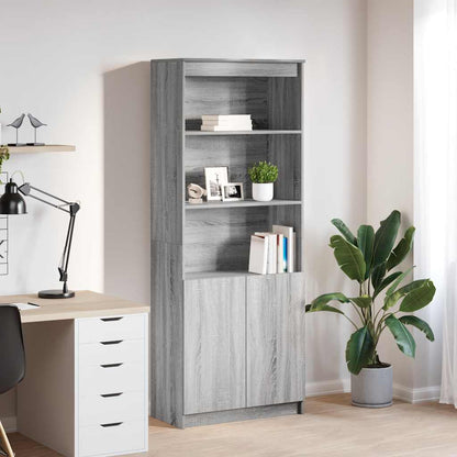 Highboard Grå Sonoma 70x35x180 cm Træmateriale