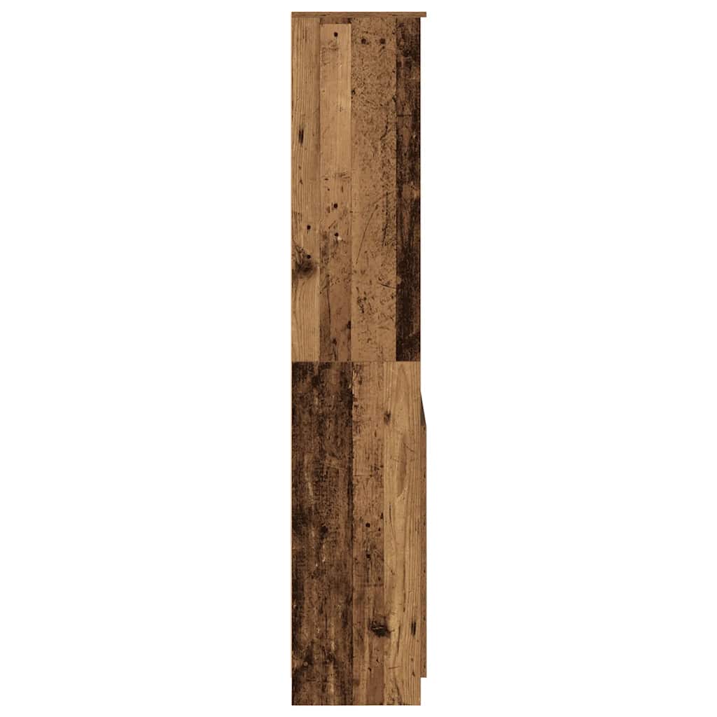 Highboard gammelt træ look 70x35x180 cm træmateriale
