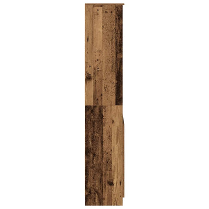Highboard gammelt træ look 70x35x180 cm træmateriale