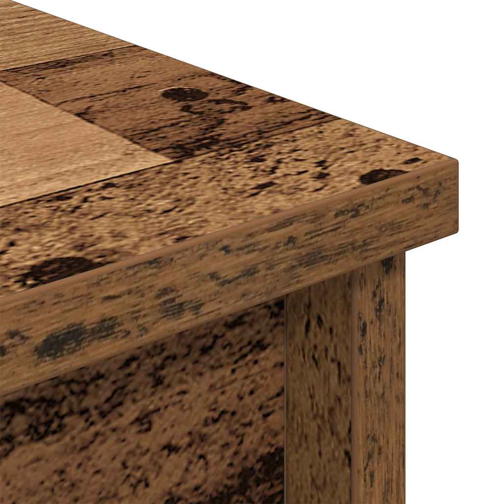 Highboard gammelt træ look 70x35x180 cm træmateriale