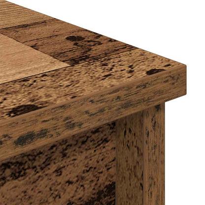 Highboard gammelt træ look 70x35x180 cm træmateriale