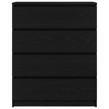 Sideboard Schwarz Eichen-Optik 80x35x99 cm Holzwerkstoff