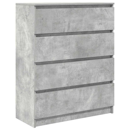 Sideboard Betongrau 80x35x99 cm Holzwerkstoff